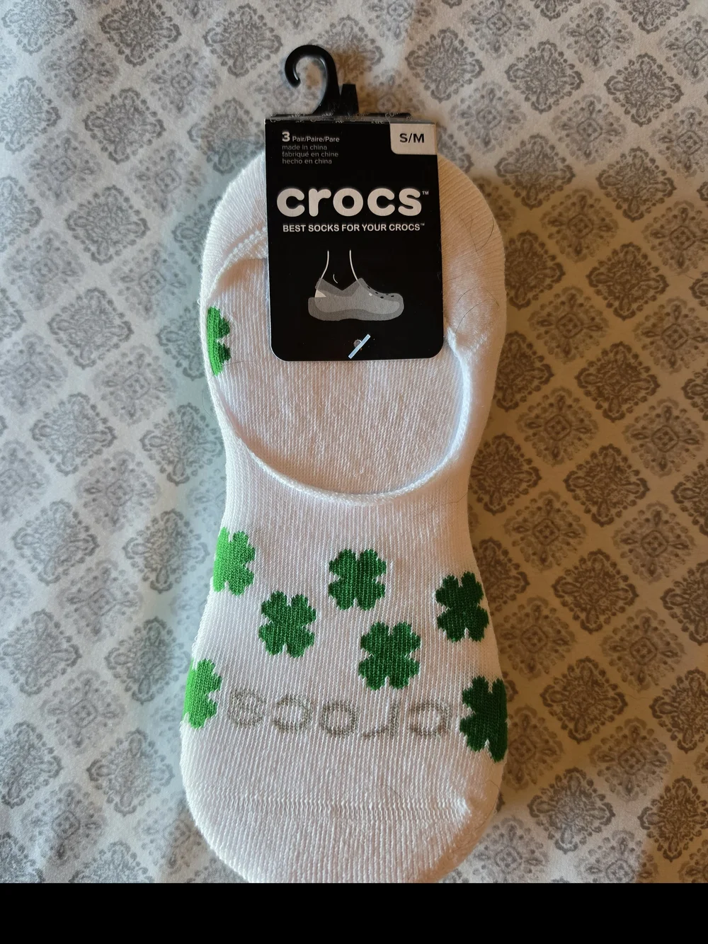 CROCS 3-Pack No-Show Socks